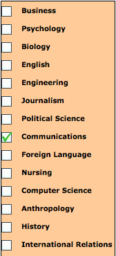 List of Majors List of college majors