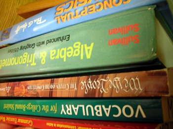 textbooks - Pesky Library College textbooks, courtesy of Pesky Library.